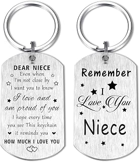 Resdink Remember I Love You Niece Gifts, Proud My Dear Niece Gifts for Mothers Day Birthday Graduation from Uncle Auntie