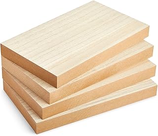 Bright Creations Unfinished MDF Wood Blocks for Crafts - 10 x 6 x 1 in, 4-Pack - Blank Wooden Blocks for Painting & Staining