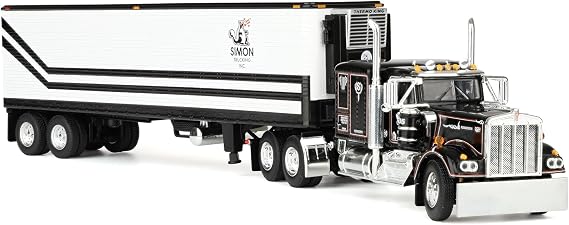 First Gear 1/64 ケンワース W900A 40フィートのビンテージリーファートレーラー付き ディック・サイモン・トラッキング DCPディーラー限定 60-2272
