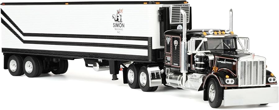 First Gear 1/64 ケンワース W900A 40フィートのビンテージリーファートレーラー付き ディック・サイモン・トラッキング DCPディーラー限定 60-2272