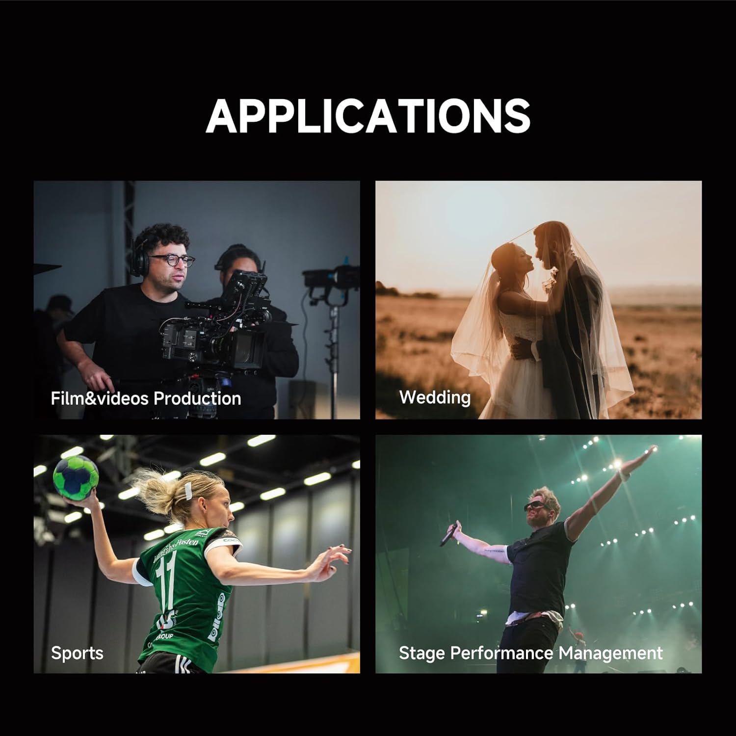 Accsoon Como SE Wireless Headset Intercom System 5-Person Full Duplex 1312ft Team Communication Group Talk, 30+Hour Battery Life