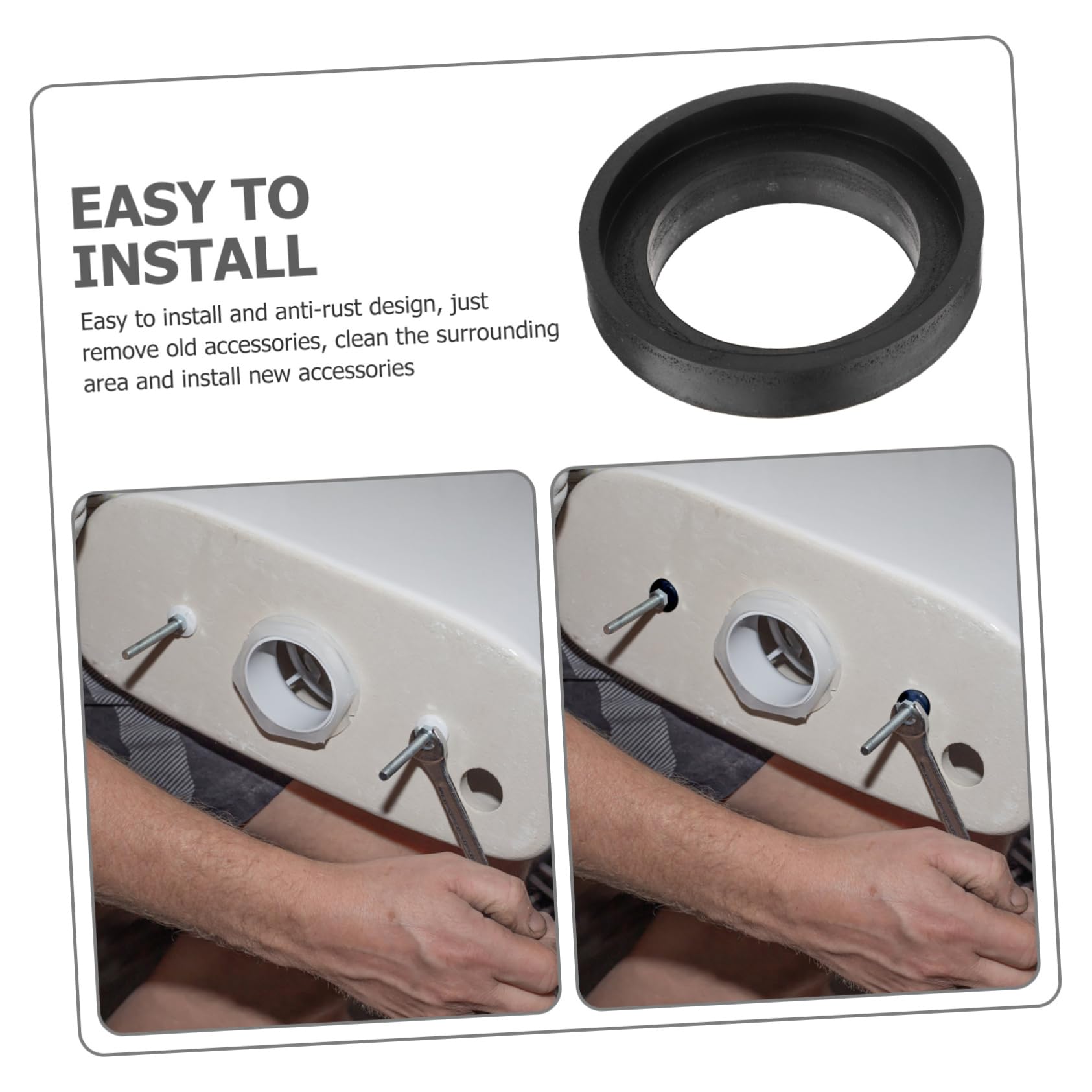 Hemobllo 3sets Guarnizioni Per Cisterni Wc Kit Di Riparazione Per Serbatoi Facile Installazione e Compatibile Con La Maggior Dei Wc Domestici e Commerciali