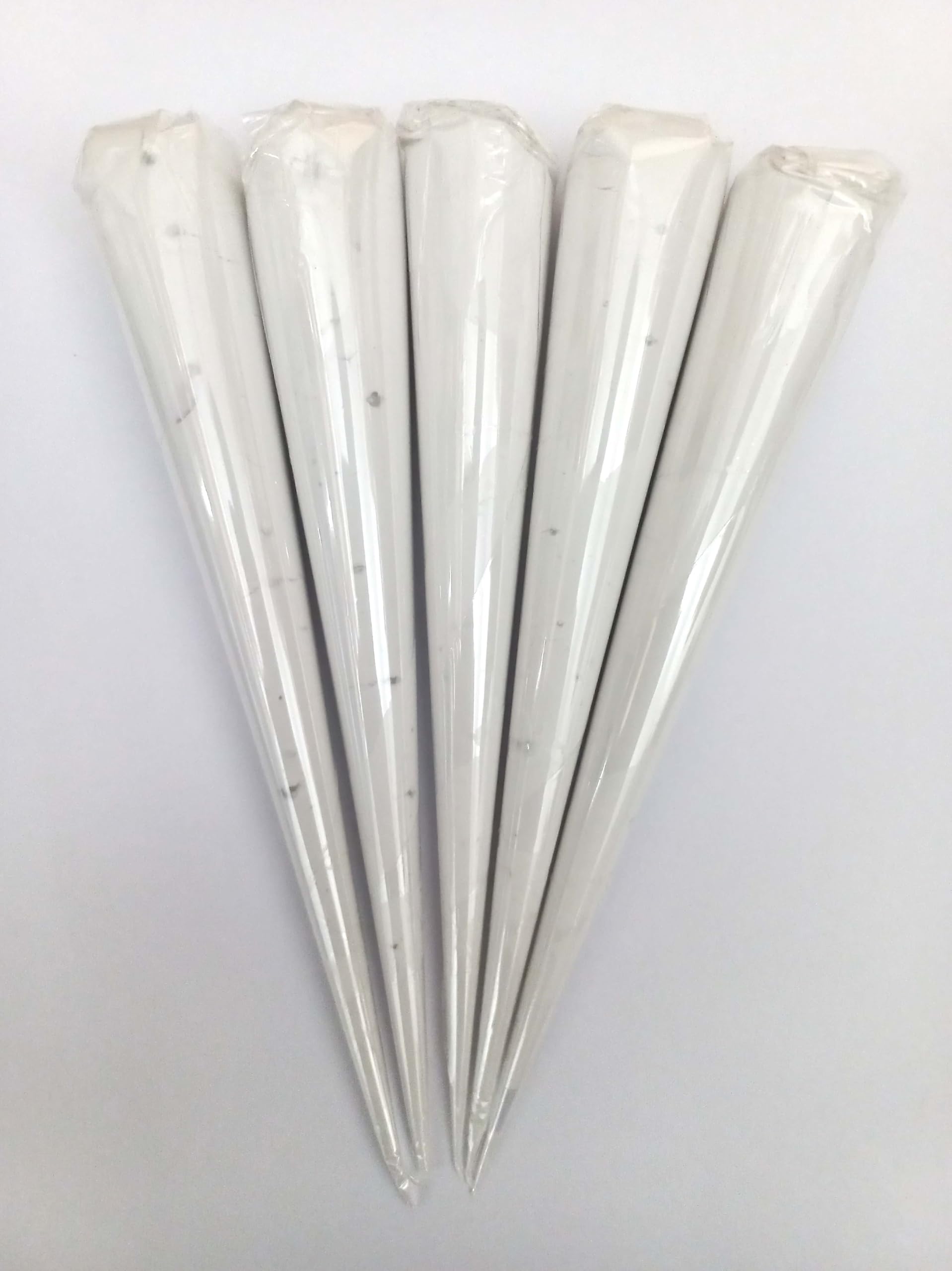 White Ceramic Cones for Arts & Crafts | Lippan Art | Mandala Art | Pottery | Liner | DIY Decorative Purposes Pack of (Pack of 5)-image-36