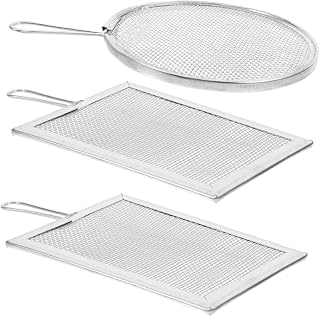 Uonlytech 3pcs Pottery Tool Kit Stainless Steel Glaze Sifters Mud Filter Multi Use Ceramic Sculpting Tools for Artists Educators Compact Design for Easy Cleaning Storage