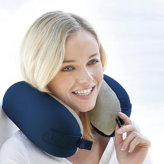 Almohada de Viaje Memory Foam Ajustable Azul Oscuro miniatura 10