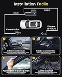GKU 4K Dash Cam Front and Rear, 5GHz WiFi Dashcam with 64GB SD Card, Dual Car Camera Dash Cam with Parking Monitor, Night Vision, WDR, 170° Wide Angle, G-Sensor, Loop Recording, APP Control, Max 256GB - 7
