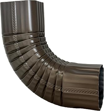 Aquabarrel 90 Degree Downspout Elbow Bell End | Super Easy Installation | 3x4 inches | Style A and B Style B, Dark Bronze
