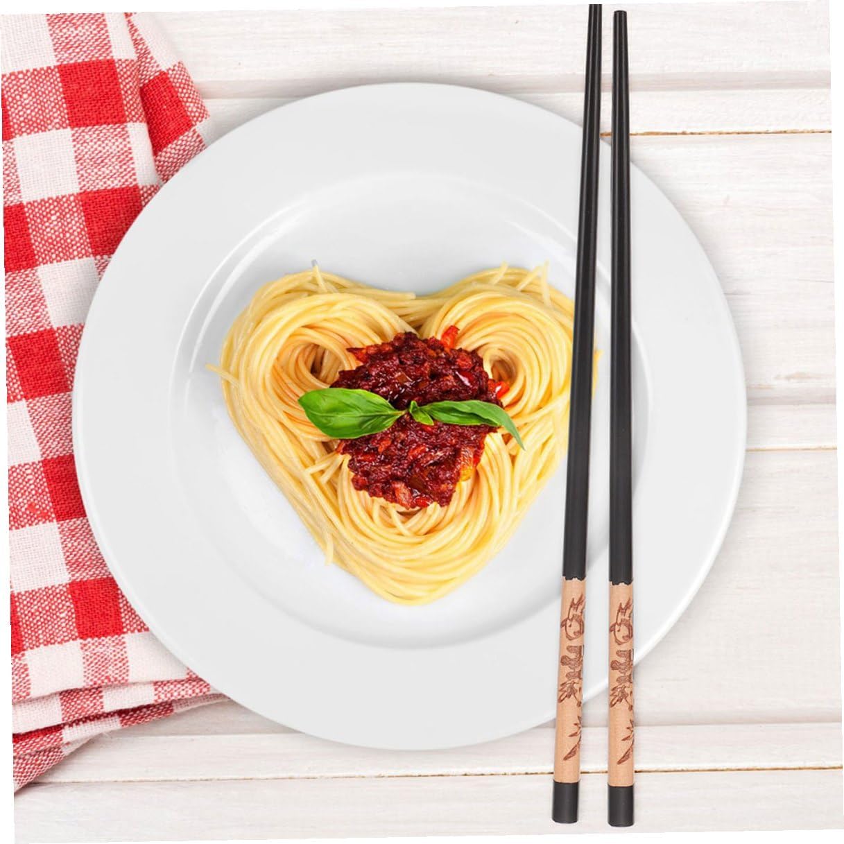 FAVOMOTO Panda Ceramic Chopstick Holder Set with 12 Food-grade Chopsticks Anti-scalding Porcelain Rest for Dining and Packaging