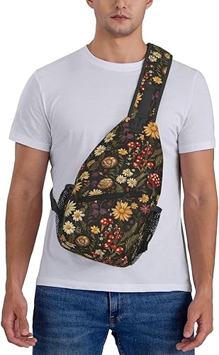 Miniatura 7 de Small Crossbody Bags for Women Men - Vintage Mushroom Plant Print Adjustable Shoulder Bag Fanny Packs Belt Sling Bag Crossbody Purses Backpack for