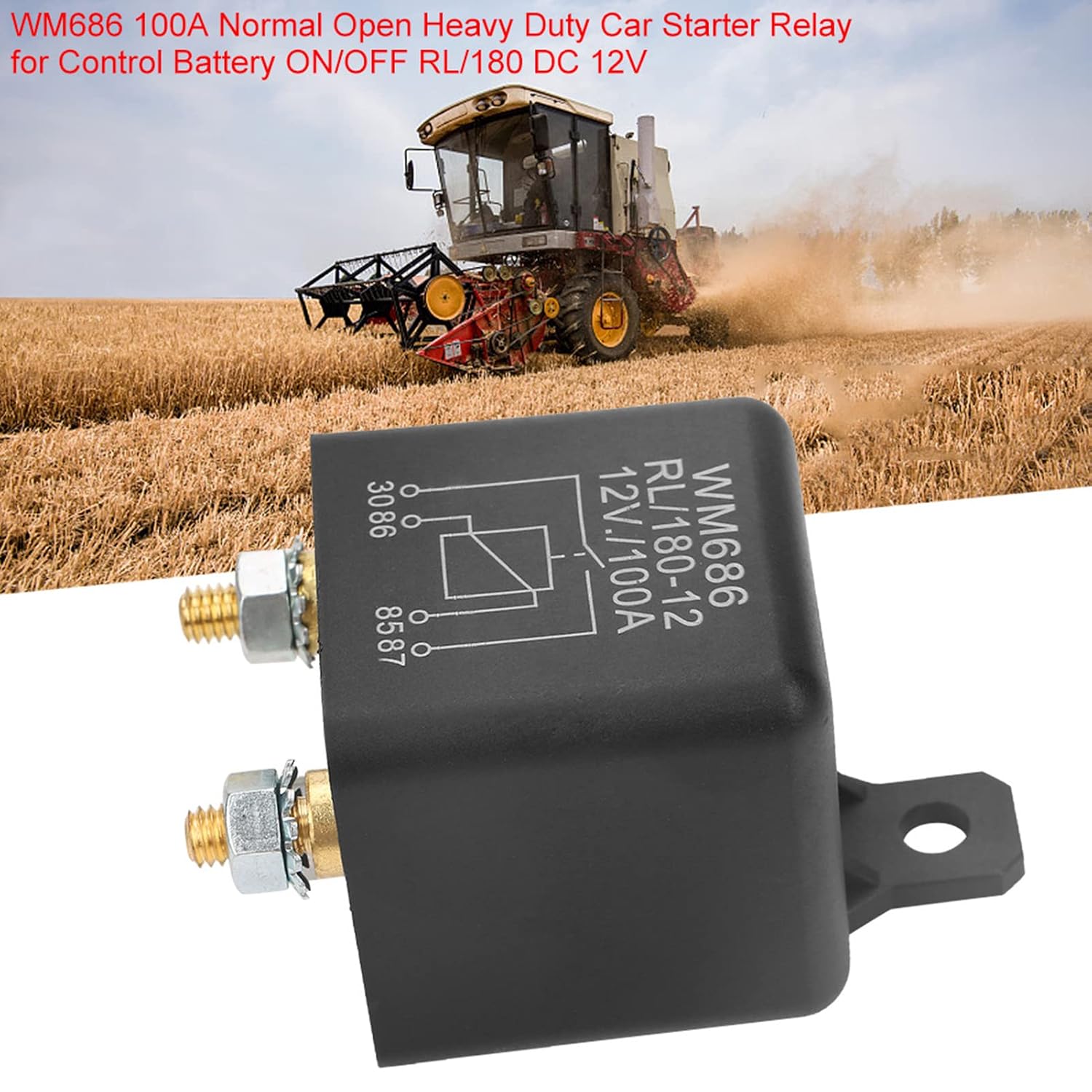 Car Starter Relay,100A Continuous Duty Relay for Control Battery ON Off, WM686 Car Auto Heavy Duty Split Charges RL/180 DC 12V