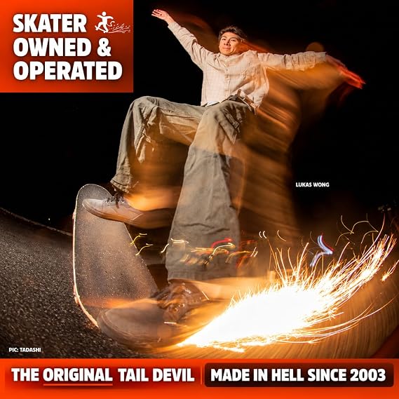 TAIL DEVIL Black Skateboard Tail Part