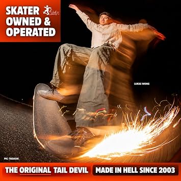 TAIL DEVIL Black Skateboard Tail Part