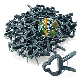 com-four  60 x Plant Clips Large Trellis for Securing Plants