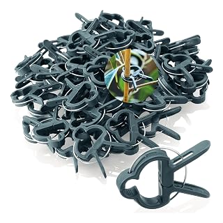 com-four® 60x Pflanzenklemmen groß, Rankhilfen zur Sicherung von Pflanzen