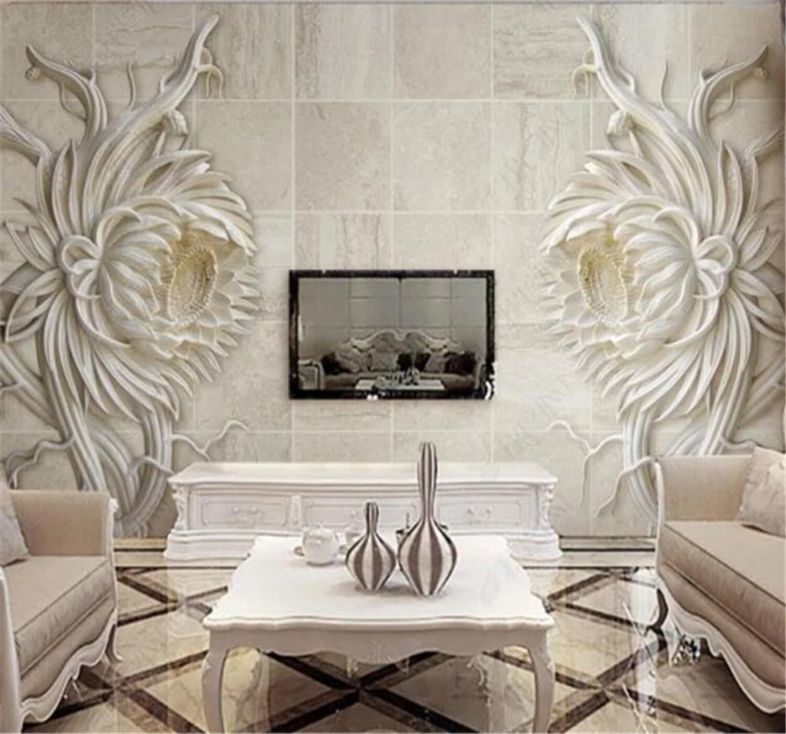 Xlming 150Cm×105Cm(B×H) Embossed Textured Gravel Relief Sunflowers 3D Wallpaper Luxury Home Dining Decor Paste Sofa Living Room The Wall For Bedroom Mural-150Cm×105Cm