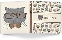 Vista 2 de Carpeta personalizada de 3 anillas Hipster Cats - 1 pulgada