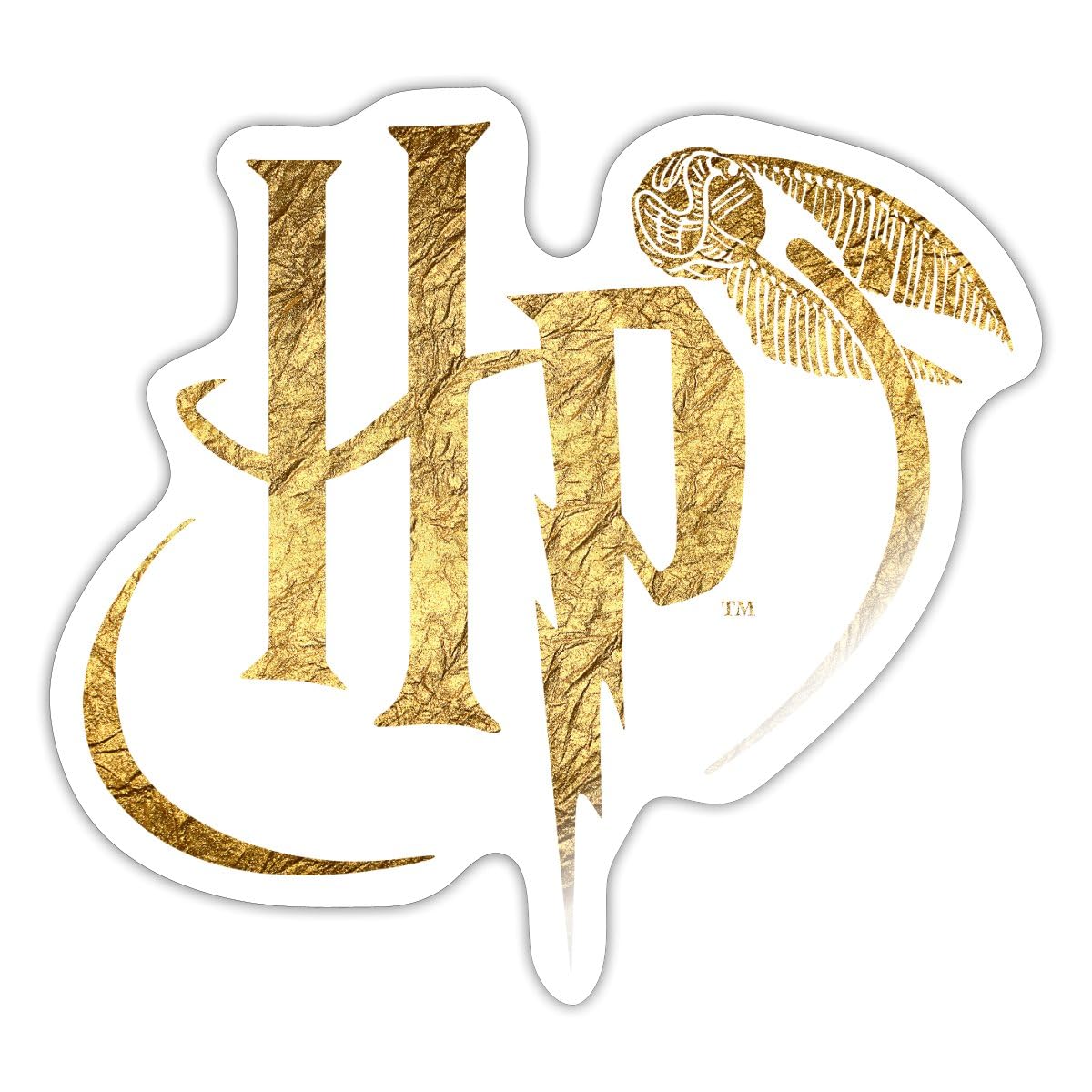 Spreadshirt Harry Potter Golden Snitch Logo Sticker, 10 x 10 cm, White Glossy