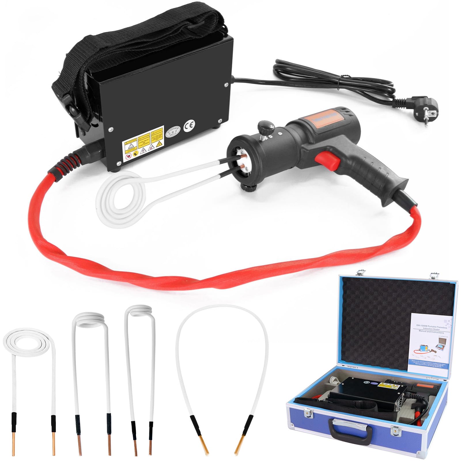 Chauffage magnétique à induction 1500 W pour voiture, sans flamme, chauffe-induction avec 4 bobines de chauffage, desserrage de vis pour induction