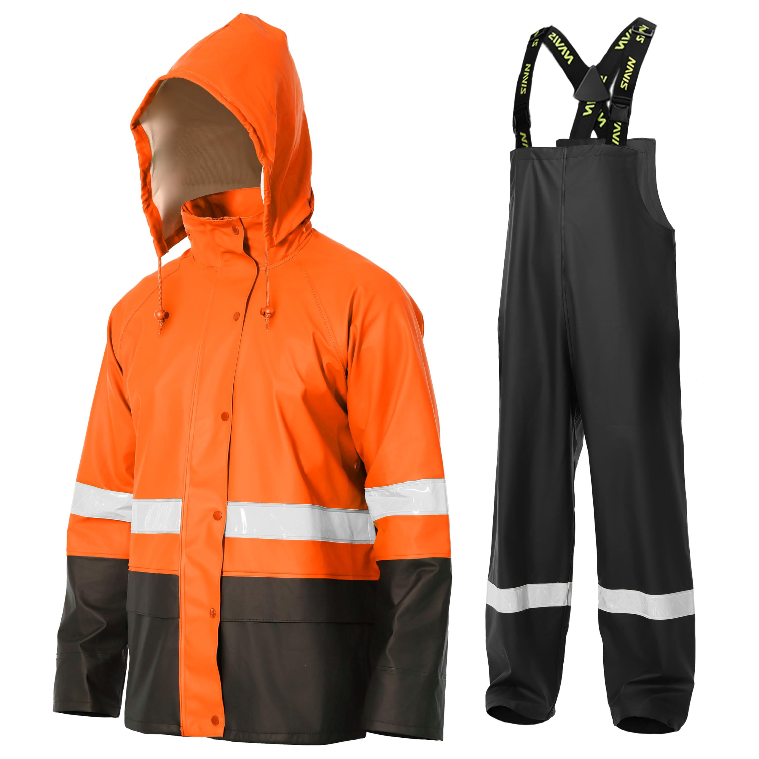 Rain Suits for Men Heavy Duty Workwear Waterproof Jacket with Pants 3 Pcs