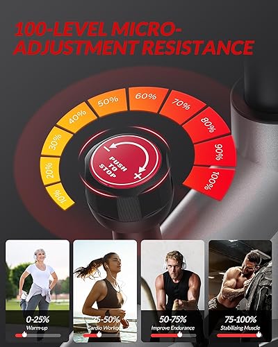 Miniatura 7 de Bicicleta estática UTRYUP para el hogar, almohadilla de freno para interior con tubo de acero grueso, transmisión por correa silenciosa, volante