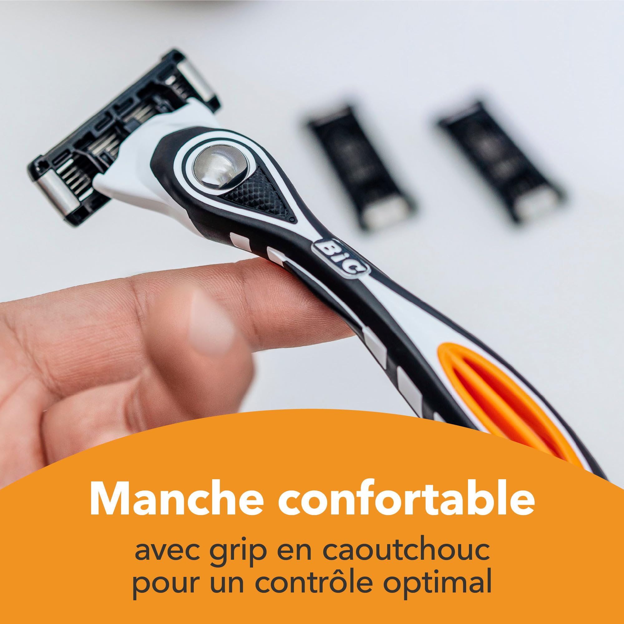 Blister De 3 Rasoirs BIC Flex 5 – Rasoirs Pivotants 5 Lames, Fabriqués En France