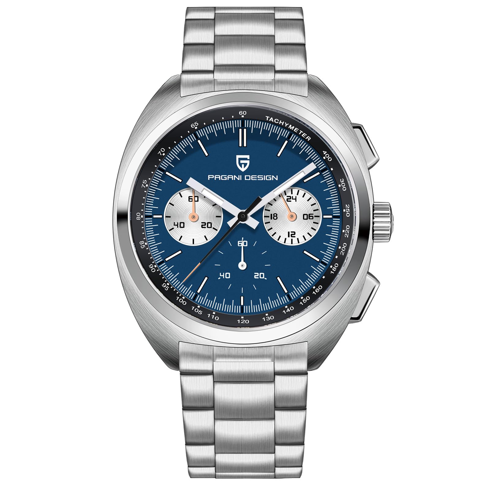 Pagani Design 1782 Men's Watch Casual Analog Men's Watch Chronograph VK63 Movement Sapphire Mirror 100M Water Resistant Stainless Steel Watch.