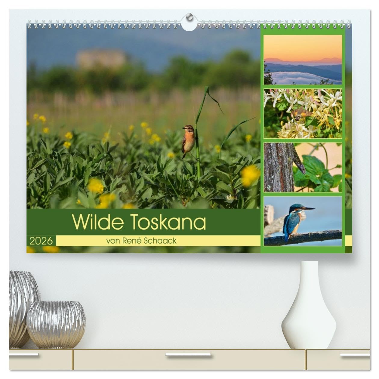 Wilde Toskana - von René Schaack (hochwertiger Premium Wandkalender 2026 DIN A2 quer), Kunstdruck in Hochglanz: Fotoreise ins Herz Italiens (CALVENDO Orte)