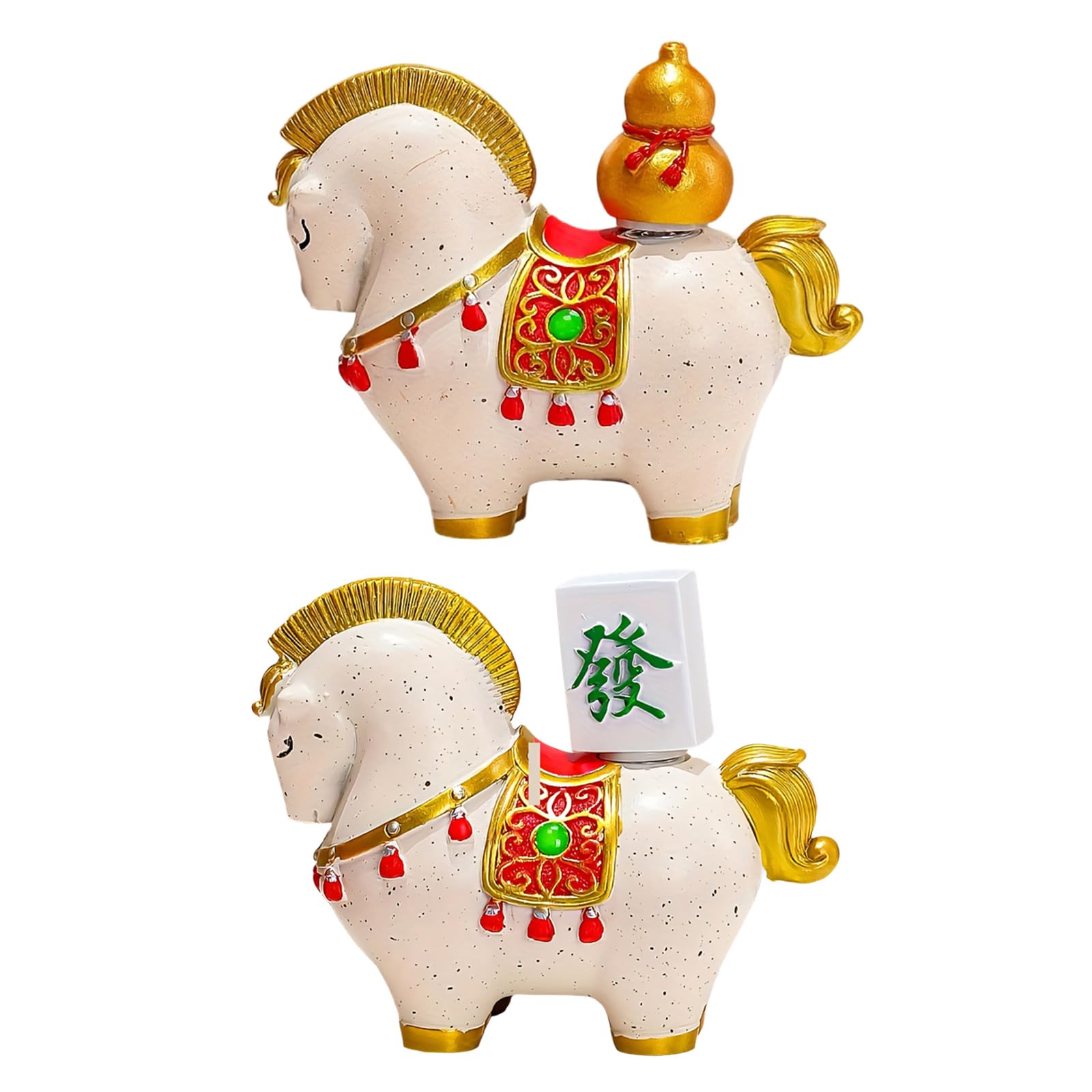 Carotoe D 2Pcs Vintage Horse Figurine Rotating Crafte Ornament Positive Energy Homes Offices Enhancement Whirling Luckily Horse Figurine Esktop Ecoration