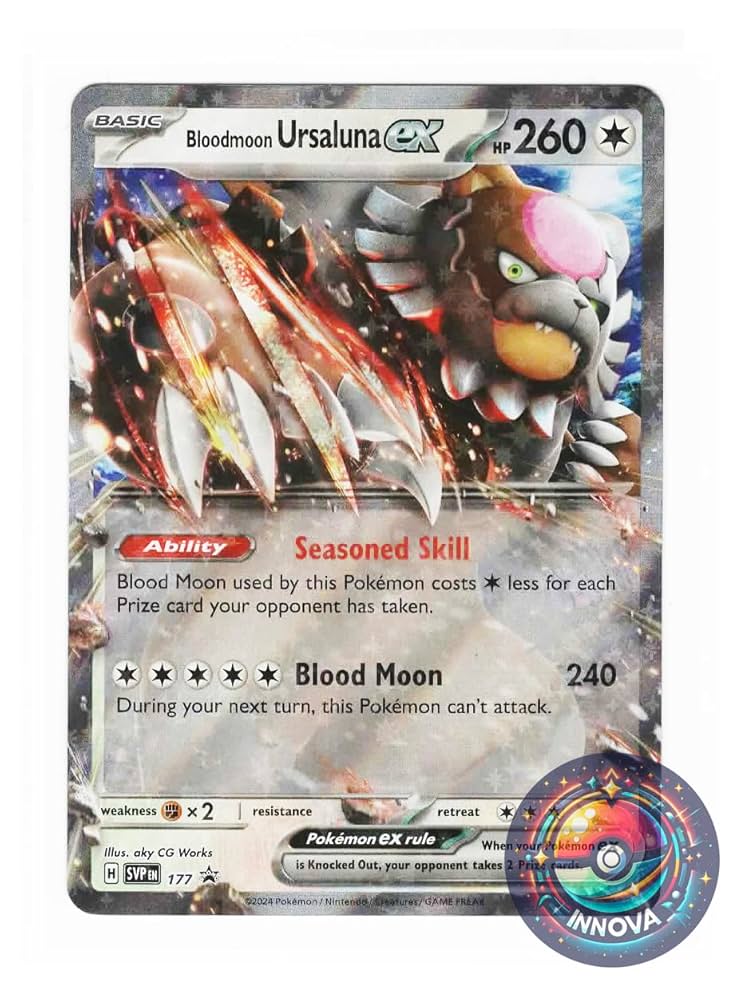 Amazon.com: Pokemon - Bloodmoon Ursaluna ex – SVP 177