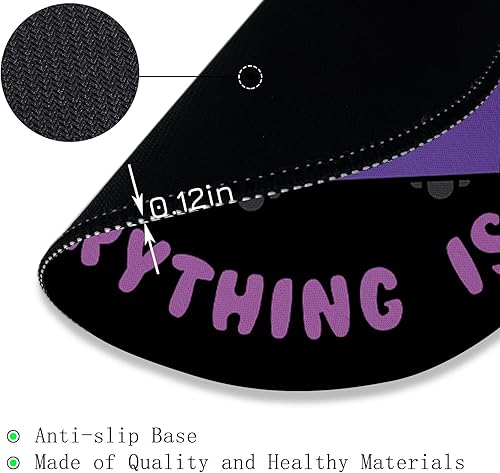 Miniatura 5 de Gctriki Alfombrilla de mouse de contenedor de fuego, lindas alfombrillas redondas para mouse para escritorio, divertida alfombrilla de mouse púrpura