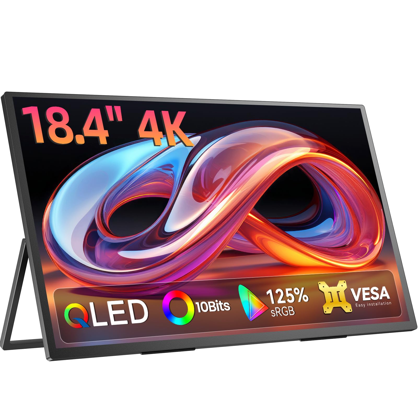 UPERCT モバイルモニター 4K 18.4インチ、その他周辺機器セット Amazon.co.jp: 4k QLED モバイルモニター Newsoul 18.4インチ大画面