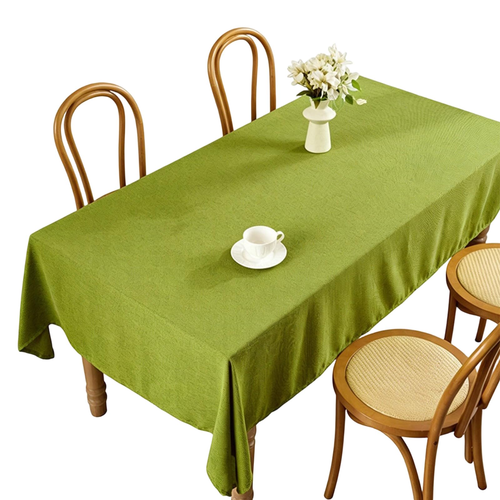 PANGBOER Tablecloth Heatproof for Family Gatherings Outdoor Event Simple Polyester Tablecloth