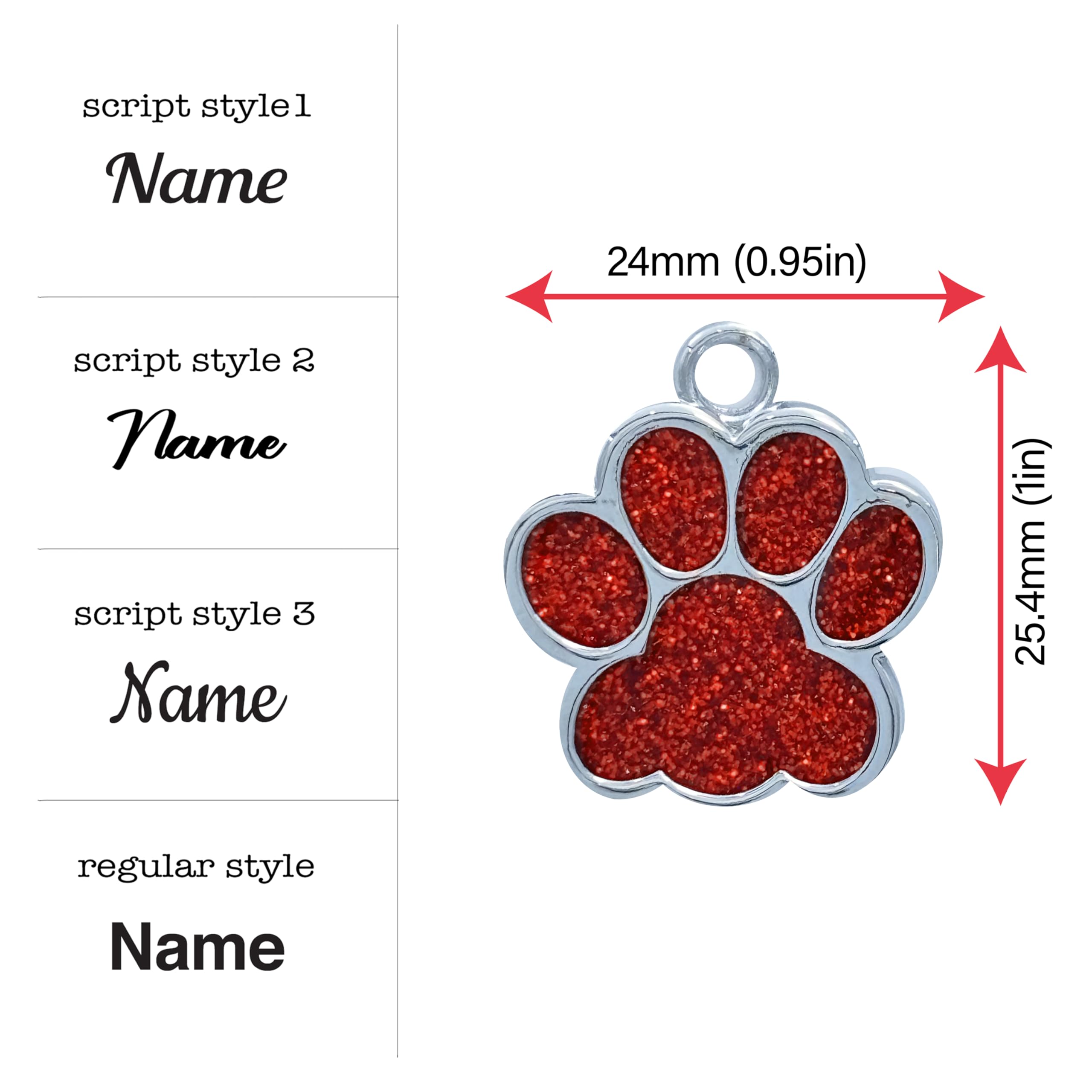 Pet ID Tag, Glitter Paw Bling, Cat ID Tag, Dog ID Tag, Custom Engraved, Dog Name Tag, Cat Name Tag, Dog Tags Personalized, Cat Tags Personalized, Pet Tag Personalized (Blue)