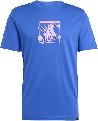 adidas Mens Essentials Single Jersey Logo T-Shirt Retro Blue M