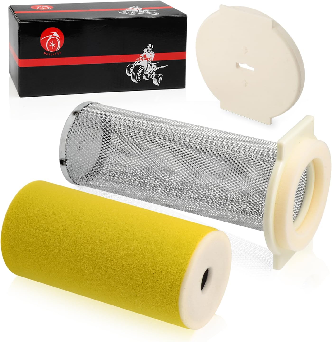 Air Filter & Guide & END CAP Kit 2000 2001 2002 For Yamaha KODIAK 400 YFM400 5GH-14458-01-00 5GH-14451-00-00