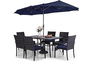 Relaxing Outdoor Patio Dining Set with Umbrella