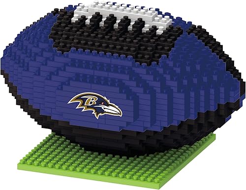 Miniatura 11 de FOCO NFL BRXLZ - Rompecabezas de pelota de fútbol unisex 3D con logotipo del