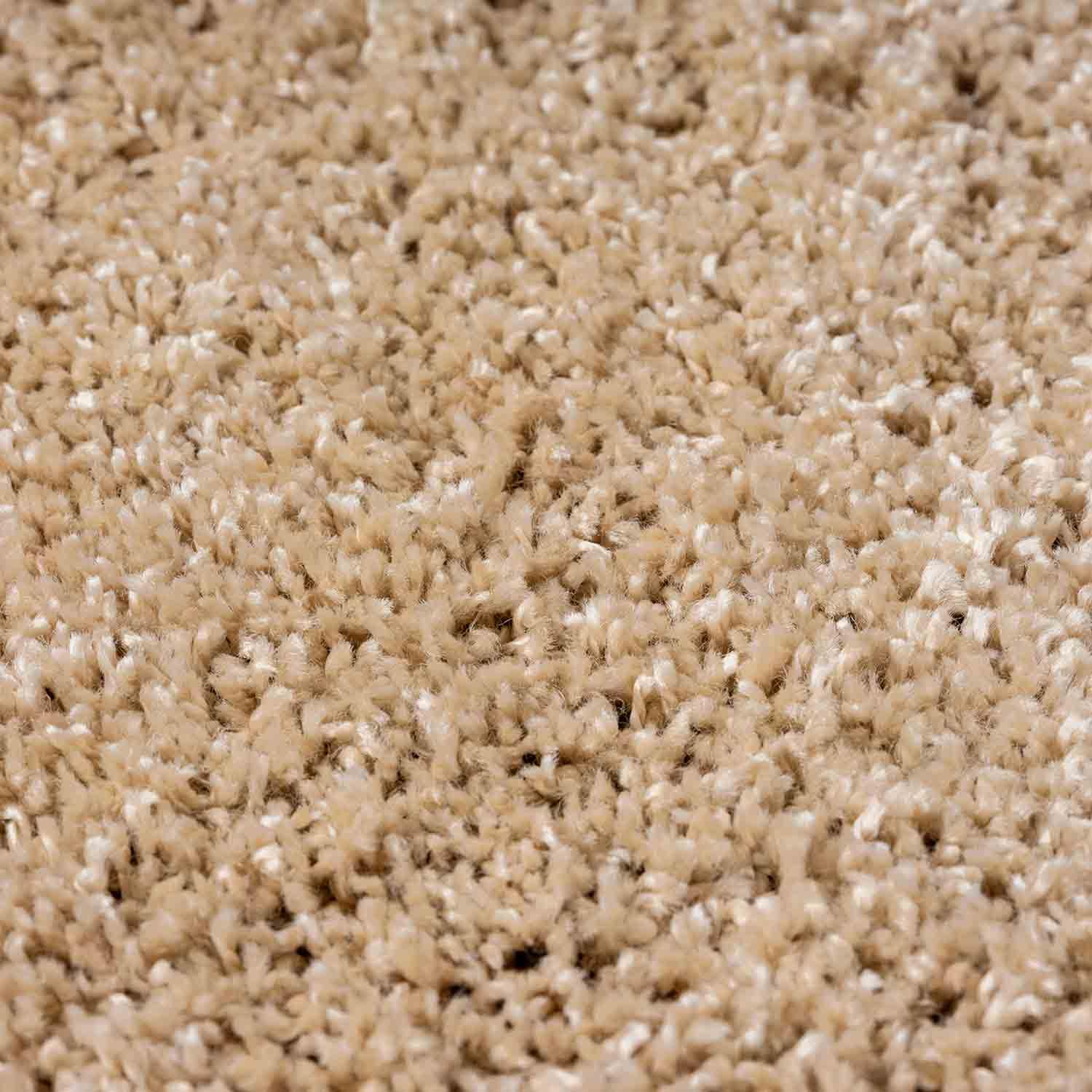 Vimoda Teppich Prime Shaggy Hochflor Langflor Einfarbig Modern Beige für Wohnzimmer – Bild 3