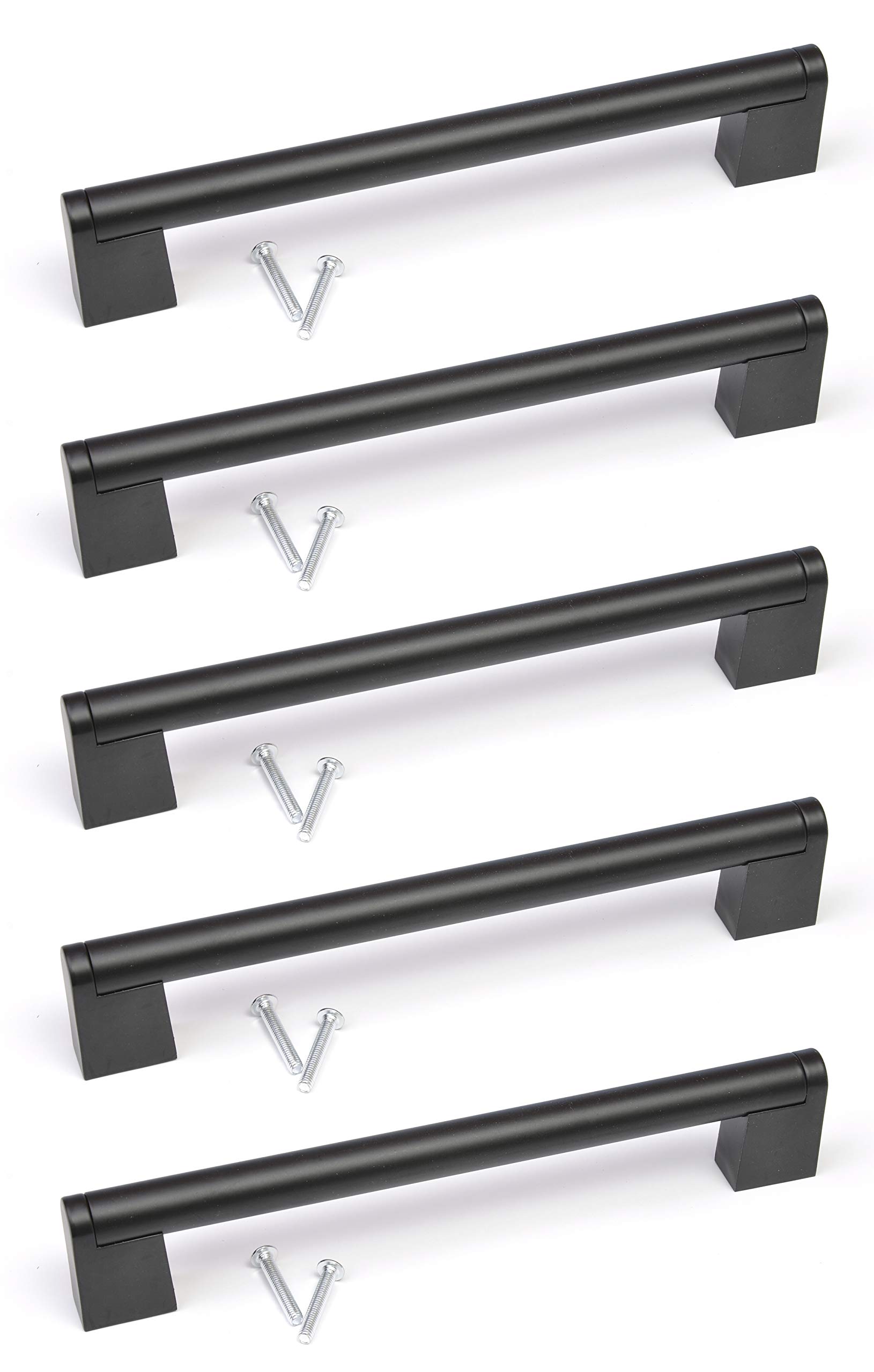 Bsm Marketing Black Kitchen Cupboard Cabinet Boss Bar Door Handle Knob (5, 96Mm)