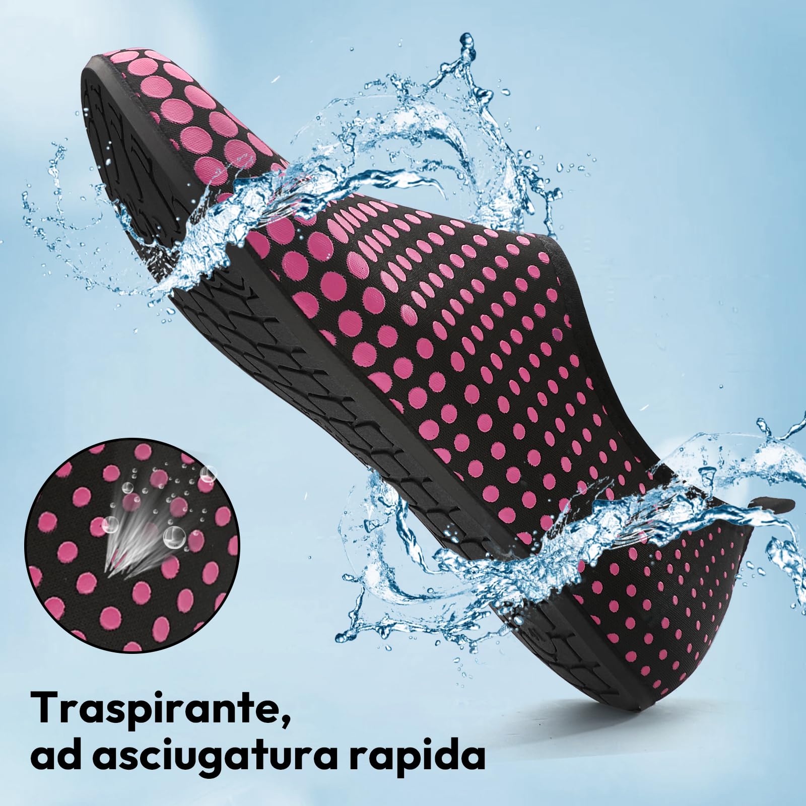 Donna Uomo Scarpe da Scoglio Scarpe da Immersione Antiscivolo Water Shoes Scarpe da Acqua per Spiaggia Surf Bagno Snorkel Yoga Sport Acquatici Gr.34-47 EU