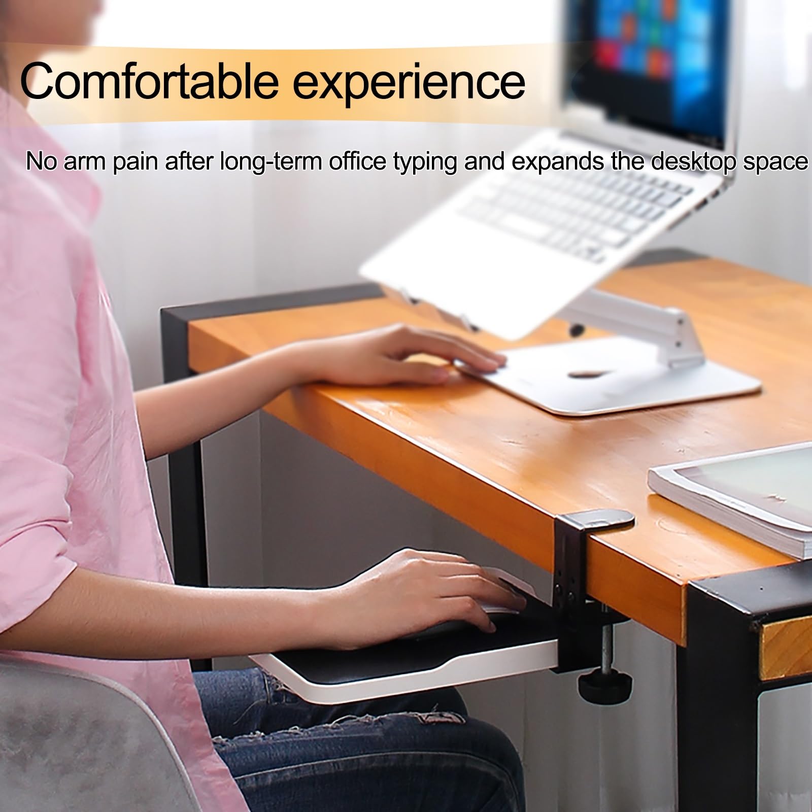 Desk Extender Tray, Under Desk Pull Out, Desk Extension