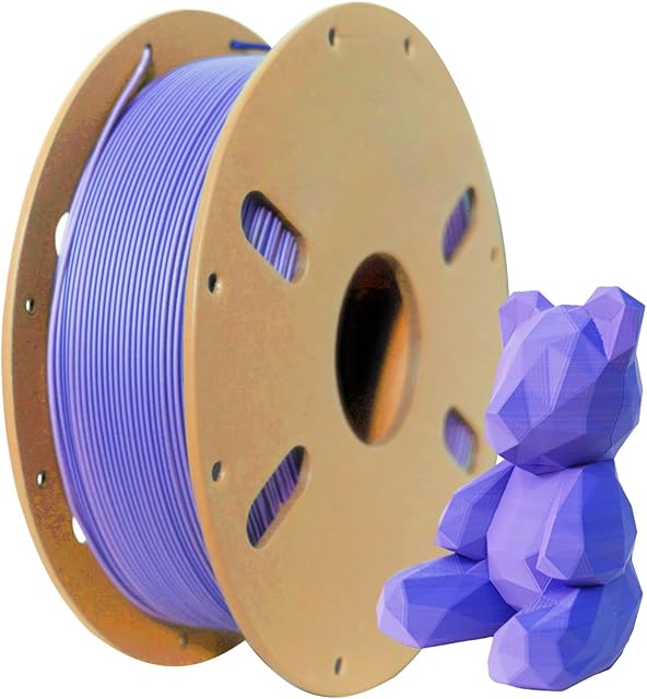 Matte pla filament dual color 1,75 mm, ENISINA matowy filament do druku 3D, dokładność pomiaru +/-0,03 mm, 1 kg (Niebieski fioletowy)