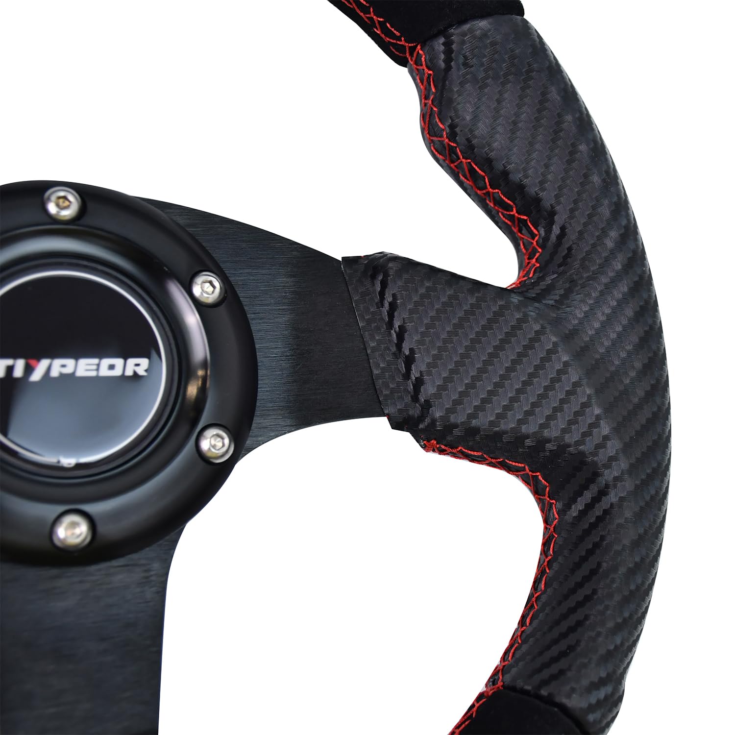 Amazon | Tiypeor スエード製レーシングステアリング 280mm