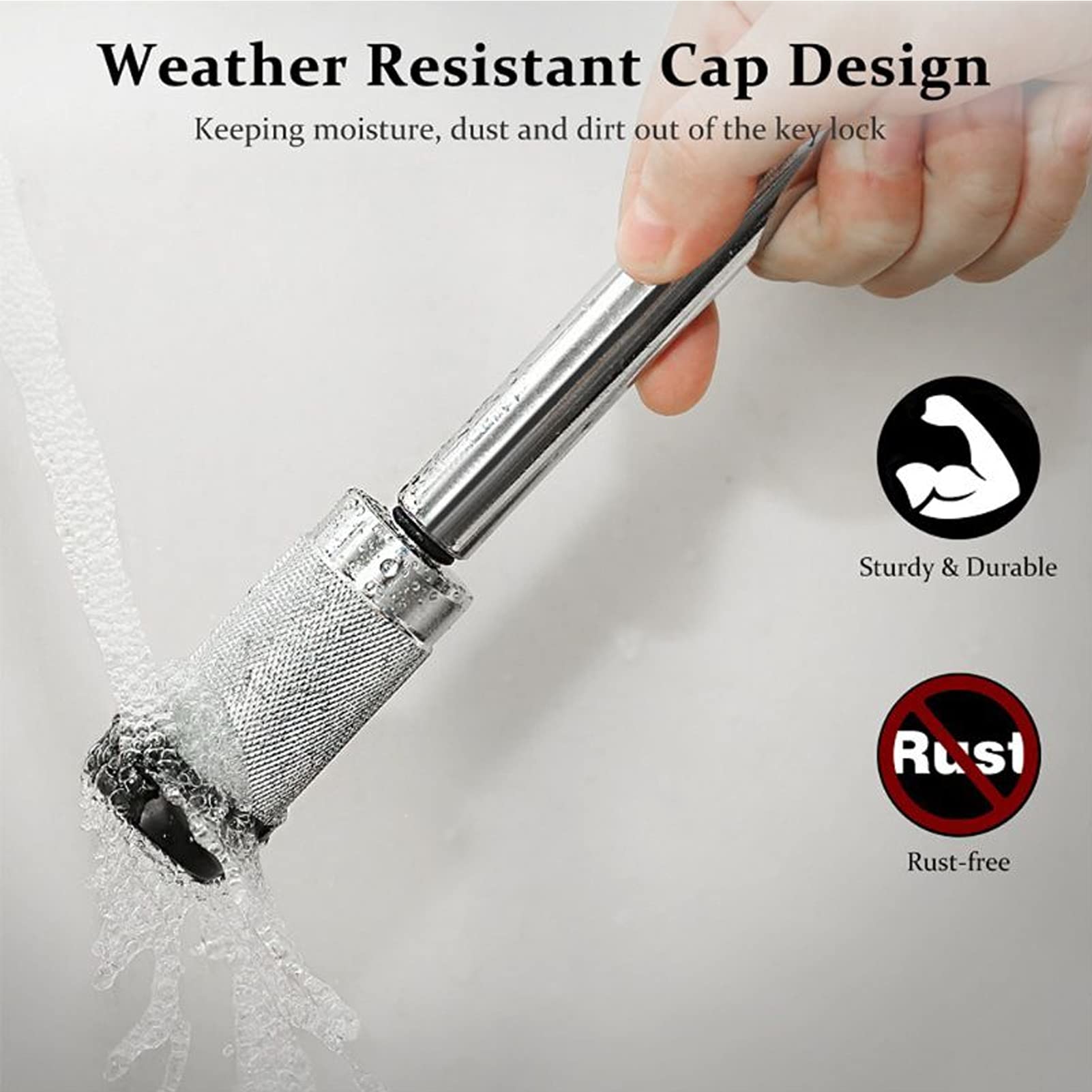 Verrou Goupille Attelage Remorque 5/8" - Classe III/IV/V - Antivol Intégré