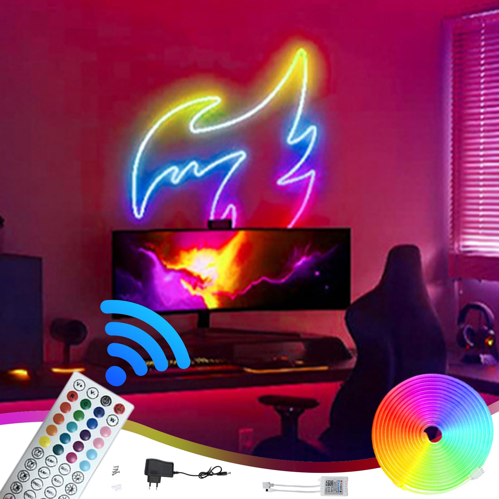 Taśma LED Wodoodporna Taśma RGB Zmieniająca Kolory Z Muzyką