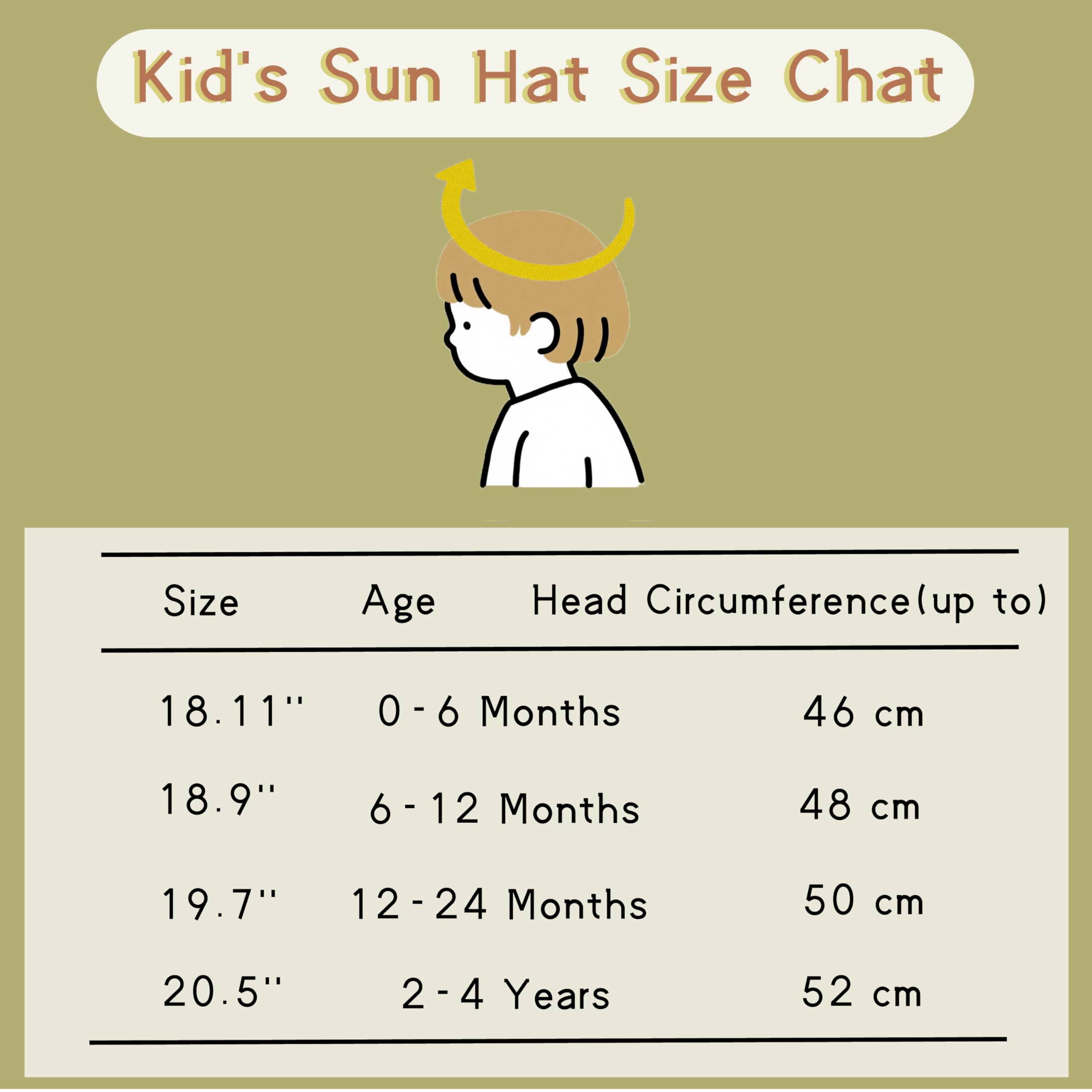 YMYDYFC Baby Sun Hat Toddler Summer UPF 50+ Sun Protection Baby Boy Hats Beach Hats Dinosaur Bucket for Baby Girl Adjustable Kid Cap - 4