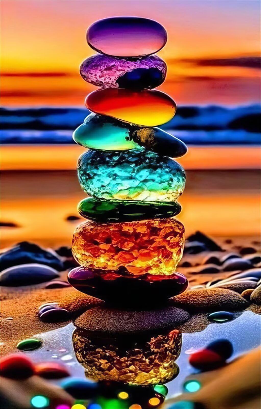 Puzzle de 2000 Piezas Guijarros Playa 100x70 cm, Juguete desafío y Juego Educativo, Ejercita Paciencia, Rompecabezas Clásico para Adultos 2000 Piezas