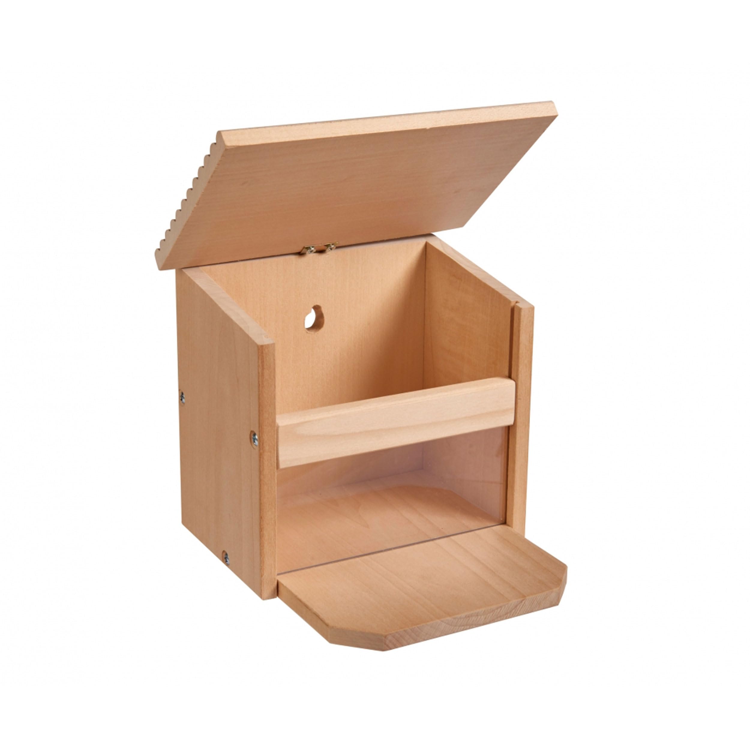 Eichhorn - Outdoor Futterhaus - Eichhörnchen Futterhaus zum Zusammenbauen und Bemalen, inkl. Pinsel und Farbe, aus Lindenholz, für Kinder ab 6 Jahren geeignet 100004586