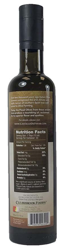 Aceite de oliva extra virgen picual Castillo de Pinar 500 ml miniatura 5
