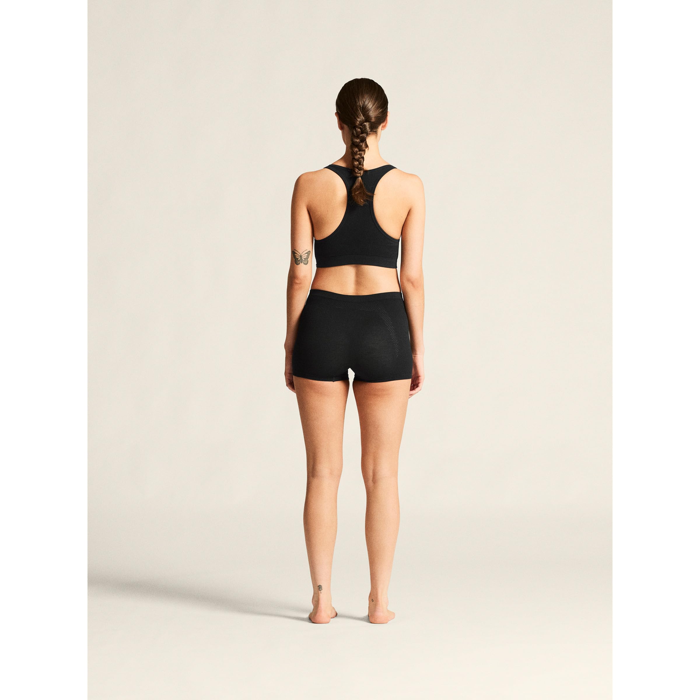 Craft Donna Wool Seamless Boxer Pantaloni, Black, S|XS